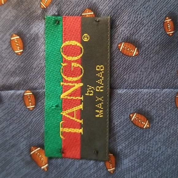 Blue Football Tie by Max Raab - Picture 5 of 6